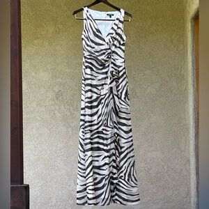 Lauren Ralph Lauren Black and White Zebra Maxi Dress